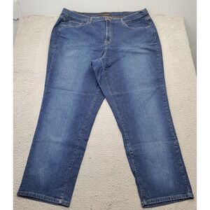 Venezia Jeans Womens Plus 26W Average Blue Denim Faded Stretch Low Waist Grunge